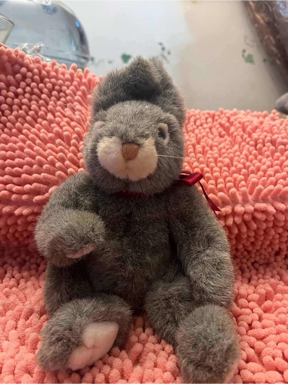 Gray Ty bunny Plush Small Toy - Soft Stuffed Animal